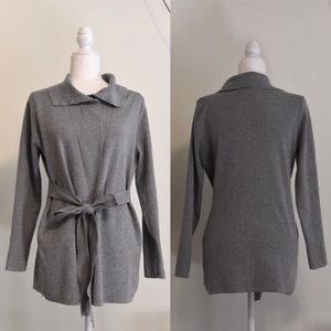 Grey/Gray Wrap Sweater Coat Size Medium